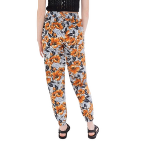 Urban Outfitters Zoey Hibiscus Orange Blue Floral Jogger Pants